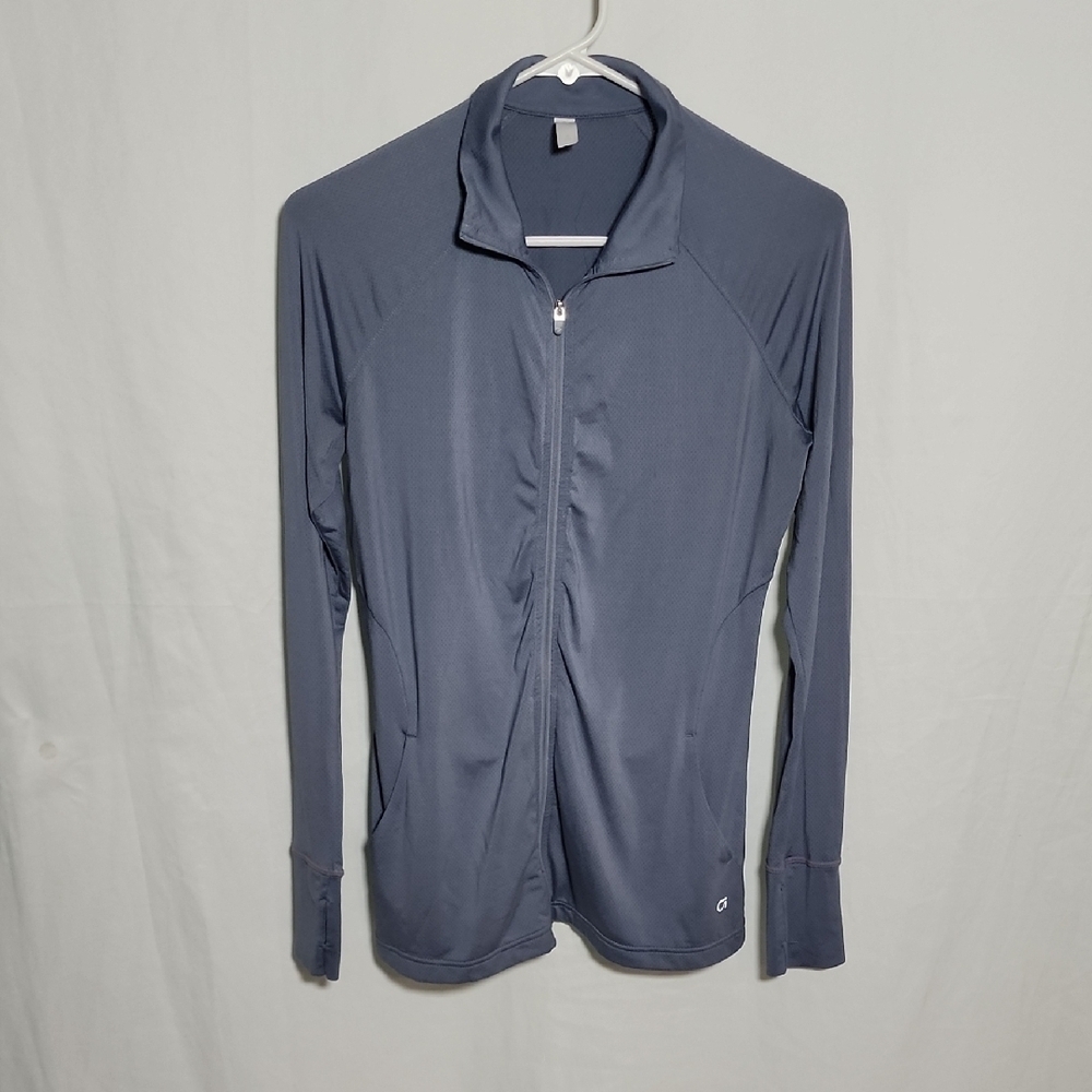 GAP Gray Lightweight Knit Sweater with Notched Lapels